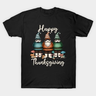 Gnome Pug Happy Thanksgiving T-Shirt